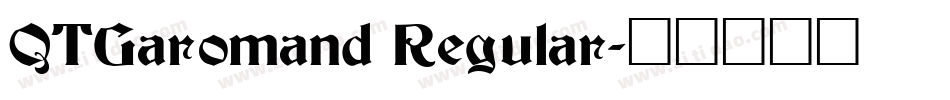 QTGaromand Regular字体转换